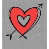 V Day Arrow Heart Adult Long Sleeve Hoodie - 2 of 2