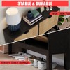 Wooden Fluted Shoe Storage Cabinet with 4 Flip Drawers, Narrow with Metal Legs, Modern Farmhouse Hidden Shoe Rack for Entryway, Hallway - 2 of 4