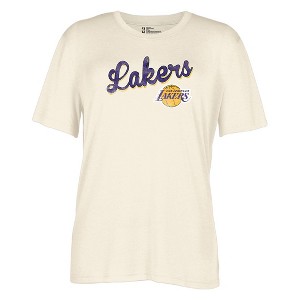 NBA Los Angeles Lakers Women's Off White Fashion T-Shirt - 1 of 4