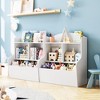 Whizmax 3-Tier Toy Storage Cabinet and Bookcase, Multi Shelf with Cubby Organizer Cabinet for Toys, for Children Playroom, Bedroom, Hallway - 4 of 4