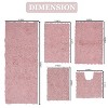 Home Weavers Bell Flower Collection 100% Cotton Tufted Bathroom Rug Set, Non-Slip Latex Bath Rug Set - 3 of 4