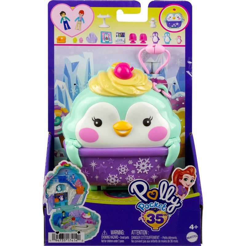 Polly Pocket Snow Sweet Penguin Compact Dolls and Playset, 3 of 7