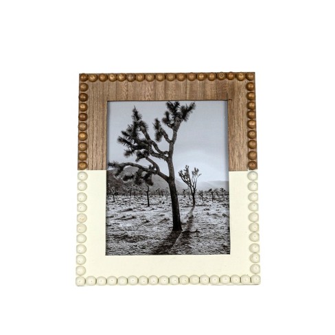 Foreside Home & Garden Distressed 4x6 Three Photo Frame Gray Wood, MDF & Glass