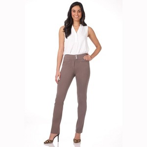 Rekucci Women's Secret Figure Straight Pant with Tummy Control - 1 of 4