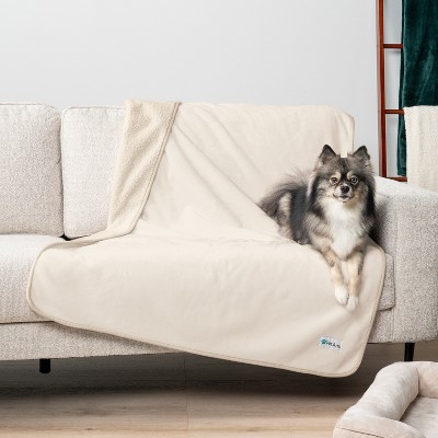 PetAmi Waterproof Dog Blanket For Pet Cat, Faux Shearling Fleece Couch Cover, Soft Plush Washable Reversible Throw
