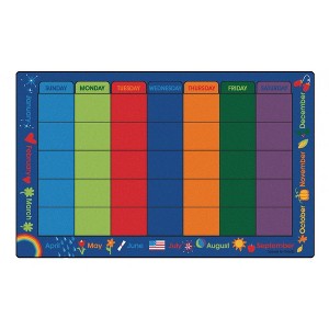 Carpets for Kids Calendar Celebrations Learning Rug, 8'4"X13'4" - 1 of 4