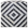 Moti Nyla Pouf Upholstered in Gray/Ivory Fabric - 2 of 4