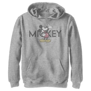 Boy's Disney Old School Mickey Pull Over Hoodie - 1 of 4