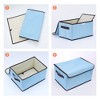 REGALWOVEN Fabric Shelves Closet Collapsible Storage Bin Cube with Handles and Lid 2 Pcs - 3 of 4