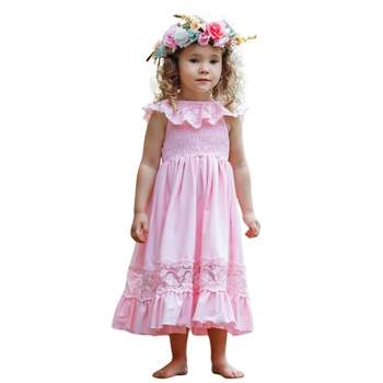 Spring Chic Lace Maxi Dresss - Mia Belle Girls