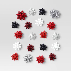 20ct Christmas Bow Bag Red/White/Silver/Black - Wondershop™ - 1 of 3