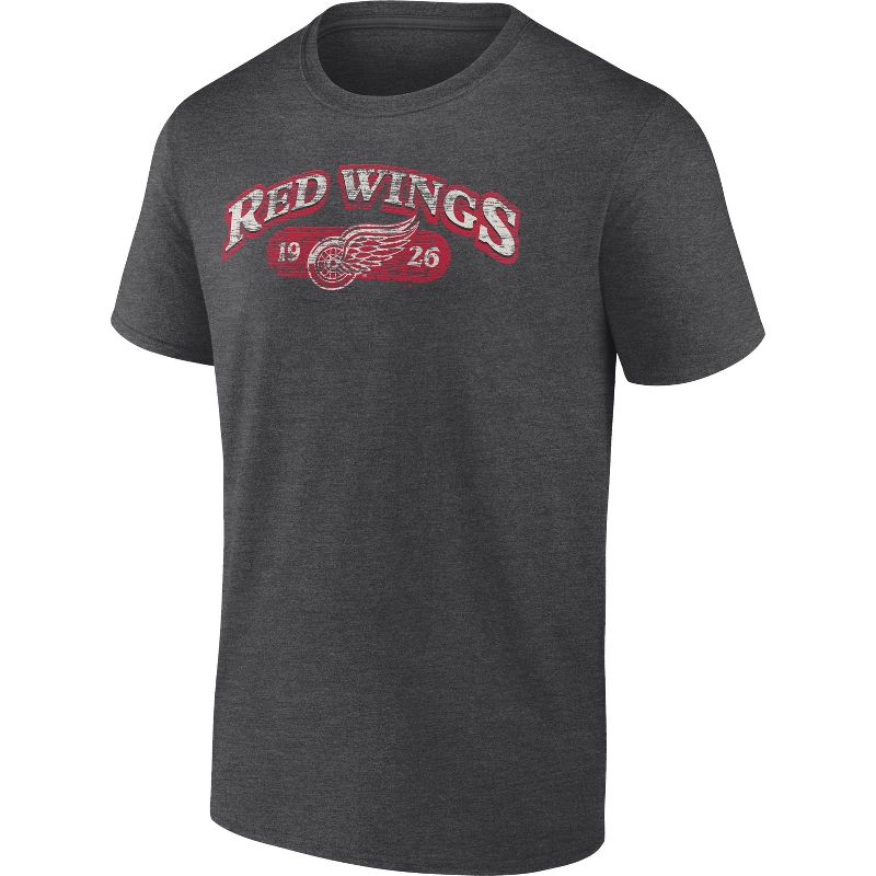 NHL Detroit Red Wings Men&#39;s Short Sleeve Bi-Blend T-Shirt, 2 of 4