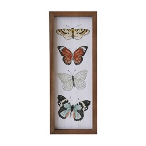 VIP Wood 18 in. Multicolor Butterfly Wall Art - 1 of 2