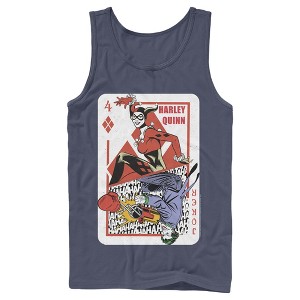 Men's Batman Harley Quinn Joker Poker Card Tank Top - 1 of 3
