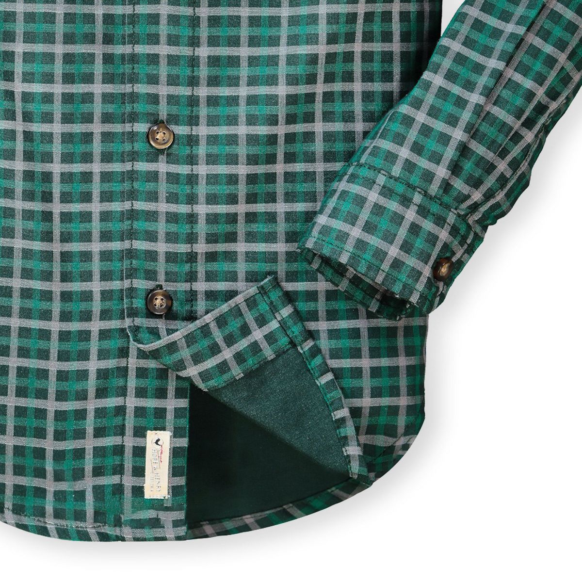 Hope & Henry Boys' Convertible Double Weave Button Down Shirt, Infant - thumbnail 3