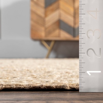 Handwoven Natural Jute 3'x5' Area Rug with Fringe Detail - Brown