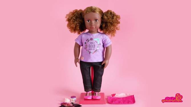 Our Generation Ashanti 18&#34; Hair Stylist Doll, 2 of 7, play video
