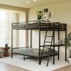KTMBDW Full Size Bunk Bed with Desk, Ladder and Guardrail, Heavy Duty Metal Slats Support, No Box Spring Needed, Easy Assembly for Bedroom Dorm - 2 of 4