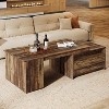 Tribesigns Extendable Coffee Table, 47"-70" Length Wooden Center Table with Drawer, Reversible Table with Storage for Living Room, Rustic Brown - 3 of 4