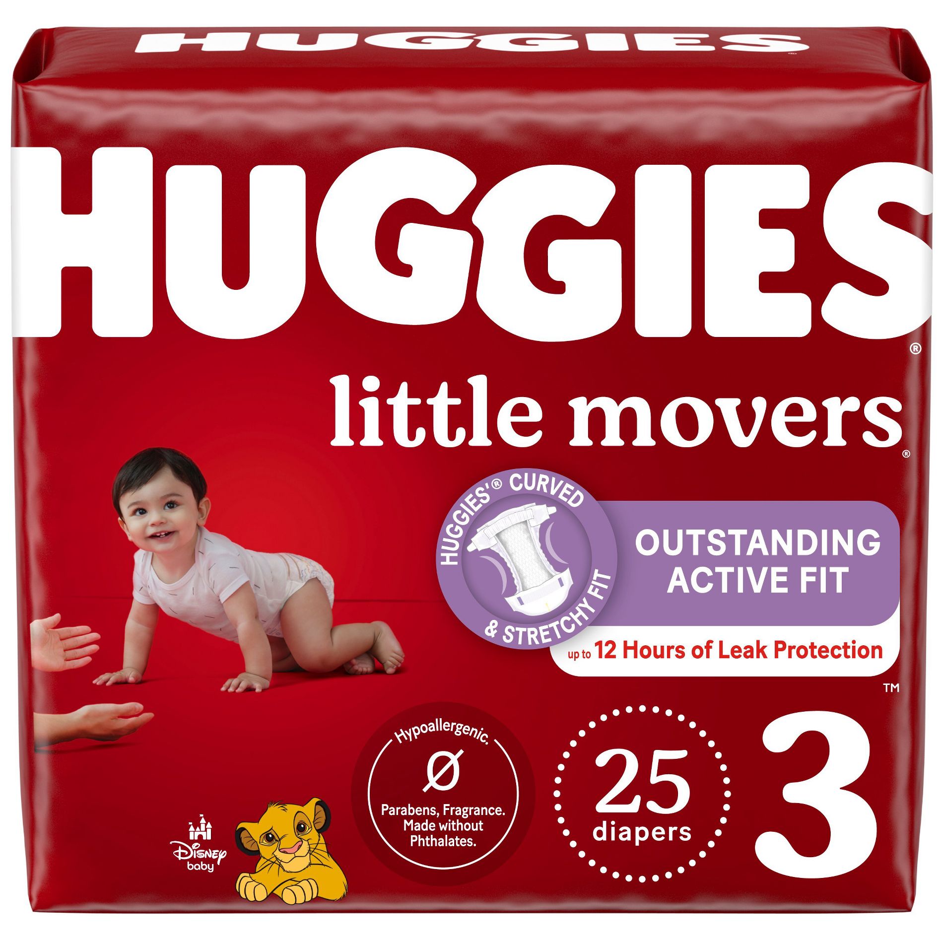 Huggies Little Movers Diapers - Size 3 - 25ct
