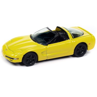 2003 Chevrolet Corvette Convertible "50th Anniversary" Millennium Yellow 1/64 Diecast Model Cars by Johnny Lightning