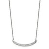 Chisel Stainless Steel Preciosa Crystal Curved Bar on a 17.75" Cable Chain Necklace with a 2" Ext. - 2 of 3