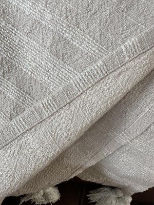 Heathered Stripe Tasseled Woven Throw Blanket Blue - Hearth & Hand™ with  Magnolia