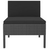 vidaXL Patio Chairs 3 pcs with Cushions Poly Rattan Black - 4 of 4