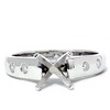 Pompeii3 Diamond Semi Mount Cathedral Engagement Ring 14K Setting - 2 of 4