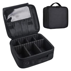 Zeus & Ruta Portable Makeup Bag, Multi-Layer Organizer with