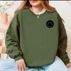 Simply Sage Market S.W.Smiley I'm A Cool Mom Smiley Face Front And Back Sweatshirt - M - Military - 2 of 4