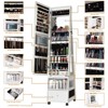 COZONY 360° Swivel Jewelry Armoire w/Full-Length Mirror, LED Light, Makeup Mirror & Lockable Drawers, 3-Shelf Standing Jewelry Cabinet for Bedroom - 4 of 4