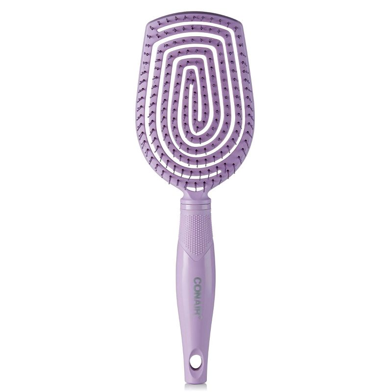 Conair Scalp Care Flexi Head Paddle Hair Brush - All Hair - Purple, 3 of 8