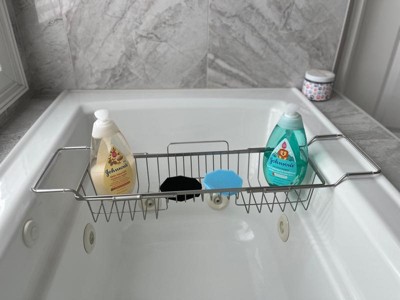 Idesign Everett Adjustable Over Bathtub Caddy Silver Target