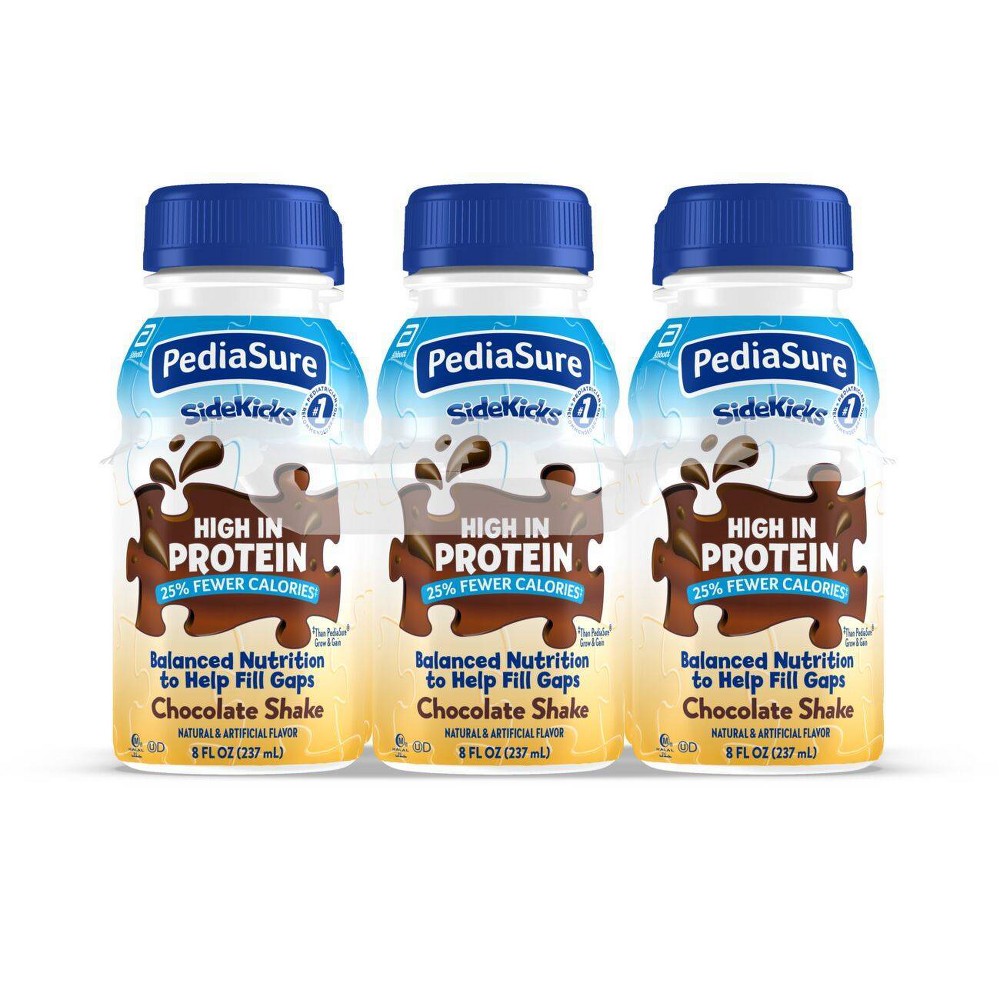 PediaSure SideKicks High Protein Nutrition Shake Chocolate - 6ct/48 fl oz: Toddler, Kosher, Halal, Gluten-Free