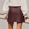 Women's Faux Leather A-Line Mini Skirt - Cupshe - 4 of 4