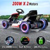 24v Electric Go Kart for Kids 6-12 Years Old, Battery Powered Drifting Ride-on Car with Powerful Motor, Slow Start, Built-in Music - 3 of 4