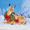 Collections Etc Festive Christmas Holiday Fawn and Doe Deer Lawn Stake - 2 of 2