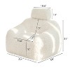 MAXYOYO Bean Bag Chair with Pillow, Fluffy Comfy Large Bean Bag Chair Couch for Reading and Gaming, Beige - 3 of 4