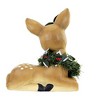 13.25 In Sweet Fawn With Wreath Retro Inspired Deer Figurines - image 3 of 3