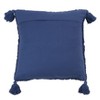 Saro Lifestyle Tassel Design Tufted Diamond Throw Pillow With Poly Filling - 2 of 3