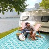 WhizMax Outdoor Rug Waterproof Reversible Mat Patio Area Rug Outside Indoor Outdoor Area Rug Camping RV Plastic Straw Rug Moroccan Rug for Backyard - 4 of 4