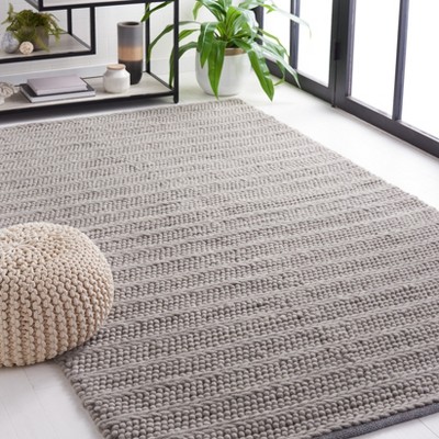 Artisan-Crafted Mosaic Gray Wool 3' x 5' Rectangular Rug