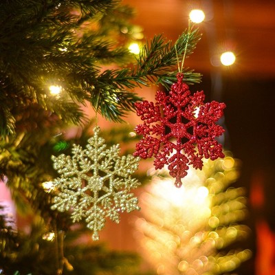 108-Piece Multicolor Shatterproof Plastic Christmas Ornament Set