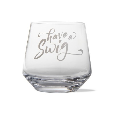 tagltd Have A Swig Sentiment Drinkware and Barware Clear Glass, 12 oz