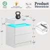 EROMMY 18.9" W Led Nightstand With Charging Station ,two Drawers, Wireless Charging, Usb/type-c Ports & Rgb Lights - 4 of 4