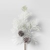 4pc Christmas Pick Set 2 Flocked Cedar 2 Flocked Spruce - Wondershop™ - 3 of 4