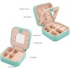 HTUTWOO Travel jewelry case Travel jewelry box Travel Jewelry Organizer Small Jewelry Organizer Box for Girls Women with Mirror - 4 of 4