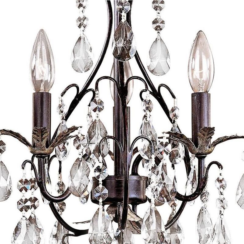 Minka Lavery Walnut Brown Pendant Chandelier 13 3/4" Wide French Crystal Glass 3-Light Fixture for Dining Room House Foyer Kitchen, 3 of 5