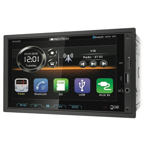 Double din store mechless car stereo